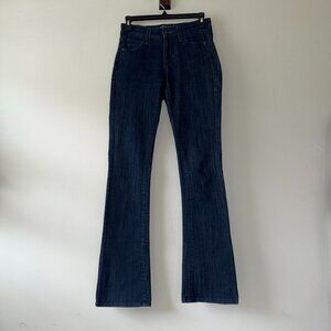 Old Navy The Rock Star Boot Cut Flare Dark Navy Blue Wash Denim Jeans Women's 2